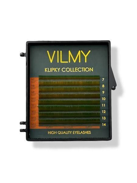 Ресницы 8 линий color mix green KLIPKY &mdash; фото 2