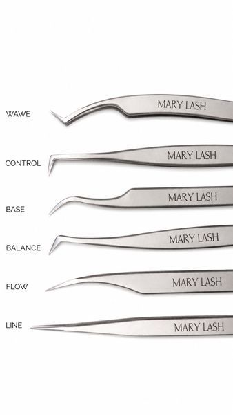 MARY LASH BASE Пинцет классический изогнутый для наращивания ресниц &mdash; фото 5