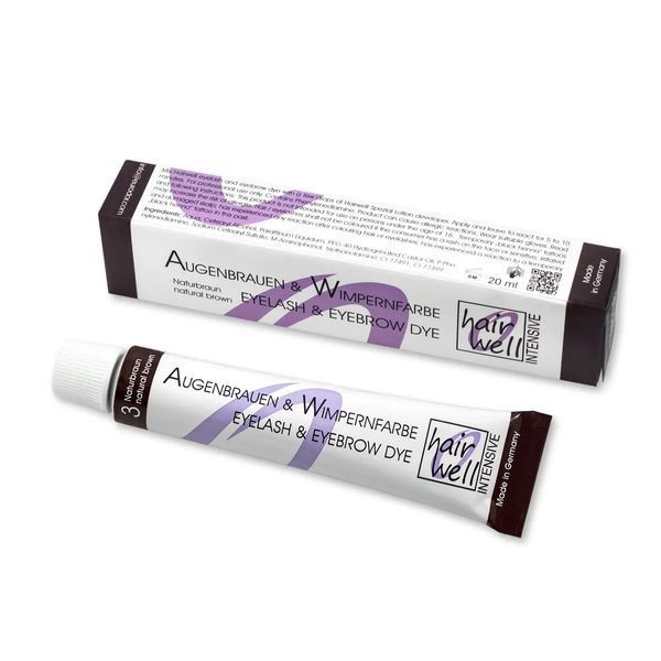 HAIR WELL Краска для ресниц и бровей №3 Natural Brown (коричневая) 20 ml &mdash; фото 3