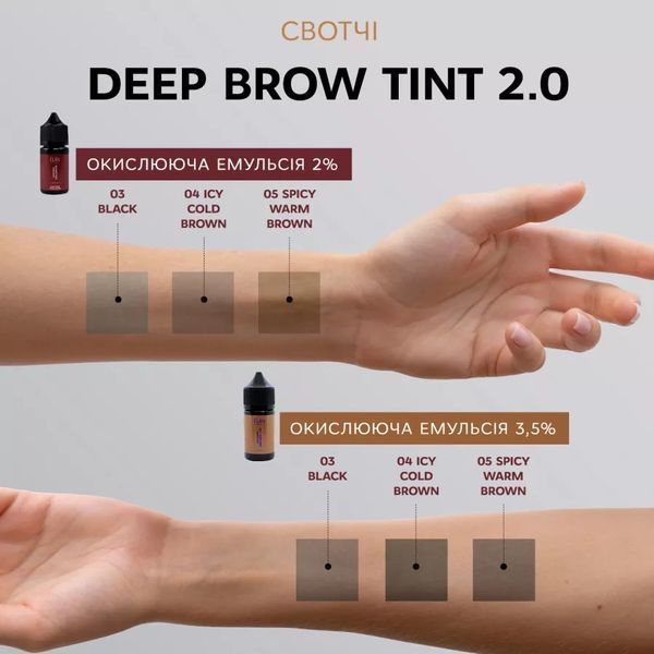 Фарба для брів &laquo;Deep Brow Tint 2.0&raquo; 05 SPICY warm brown (20 мл) &mdash; фото 2