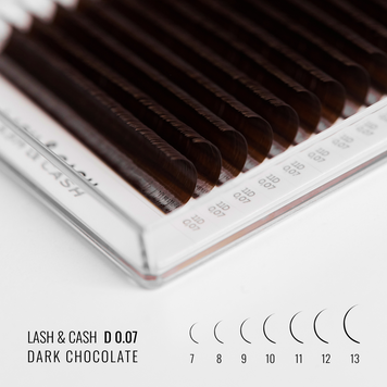 Вії dark chocolate LASH&CASH 0.07 Mix 28 ліній &mdash; фото 1