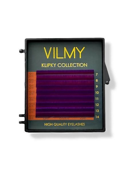 Ресницы 8 линий color mix violet KLIPKY &mdash; фото 2