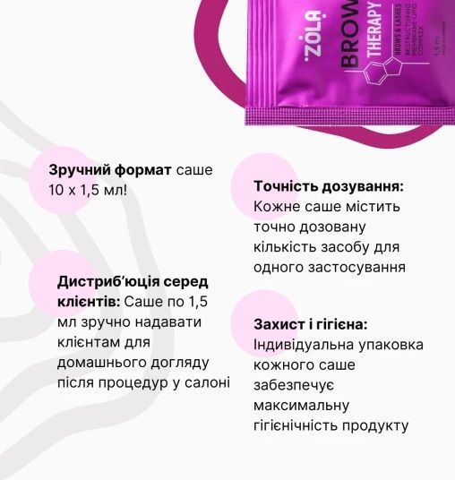 ZOLA Реструктуризуючий мембранно-ліпідний комплекс Brow Therapy 1,5 мл &mdash; фото 5