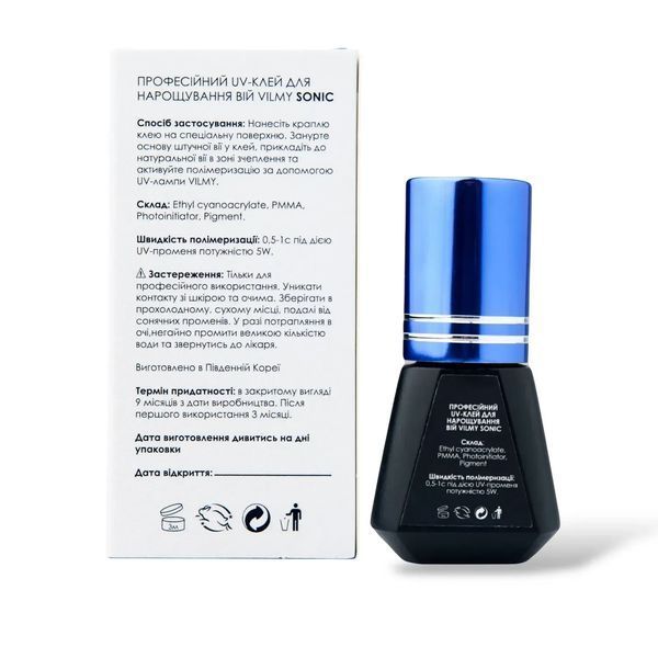 VILMY UV-клей для LED-наращивания ресниц SONIC (синий) 0,5-1 сек, 5 мл &mdash; фото 2
