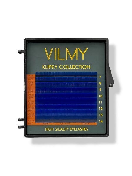 Ресницы 8 линий color mix blue KLIPKY &mdash; фото 2