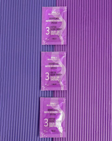 ZOLA x Yuliya Lash Vin COLOR LAB EMOTION Состав для ламинирования в саше 03 PEPTIDE BLOOM THERAPY 1 ml &mdash; фото 4