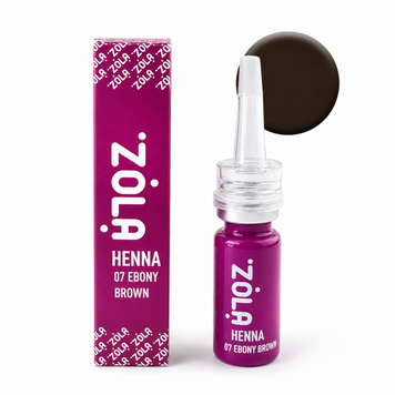 ZOLA Хна профессиональная для бровей 07 Ebony Brown (Насыщенный темно-коричневый), 10 гр &mdash; фото 1