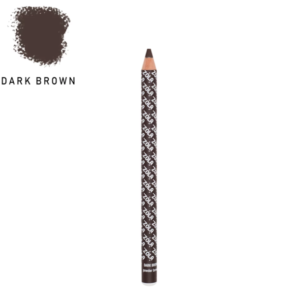 ZOLA Карандаш для бровей пудровый Powder Brow Pencil (Dark Brown) - Фото 1