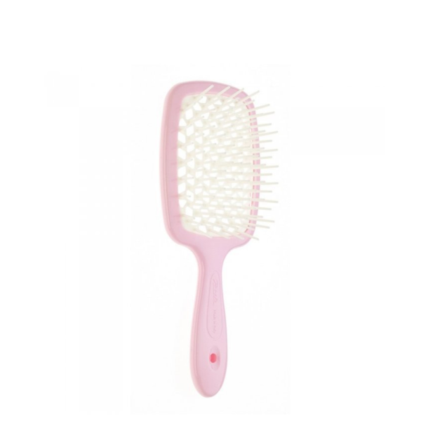 Janeke SMALL Superbrush Расческа для волос PNK Розово-белый (средняя) - Фото 1